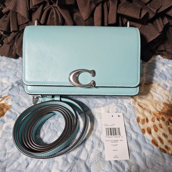 Coach Handbags - NWT Coach Bandit Crossbody Purse in Faded Blue Calf Leather